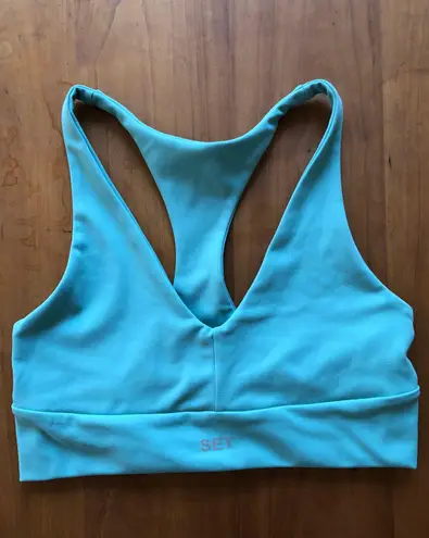 Set Active Luxform Racer V Bra in Coast