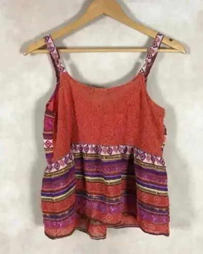 SPEED LIMIT Tribal Printed Tank Top Size, NWOT SMALL Red