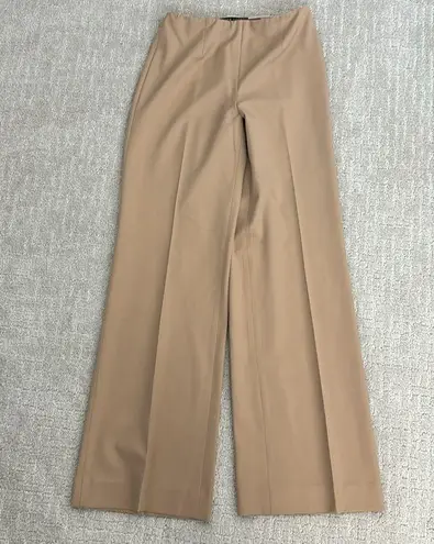 Ralph Lauren  Black Label wool blend camel trouser pant career wide leg dress