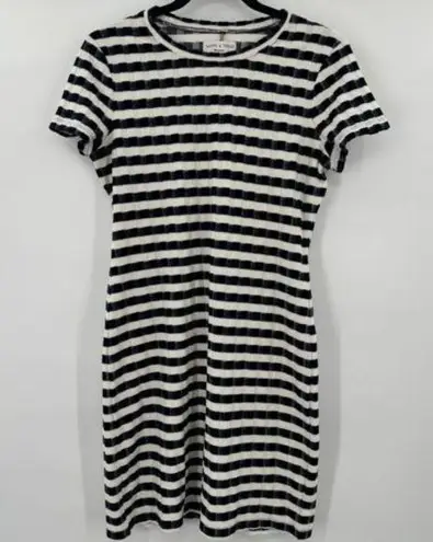 Madewell NWT Texture & Thread by  Striped Velour T Shirt Dress Size‎ Small