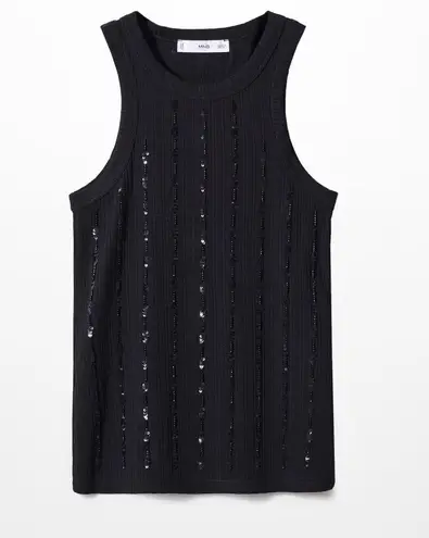 Mango Black Sequin Tank