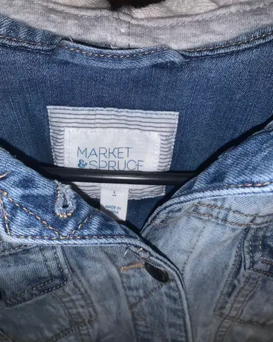Market & Spruce Hoodie Denim Jacket