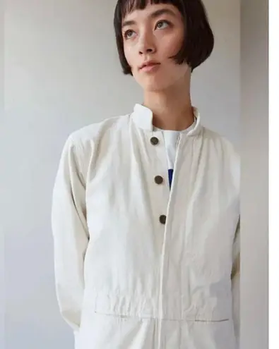 Caron Callahan NWT Fincher Small Ivory Cream Jumpsuit Utility Cotton Flightsuit Tan