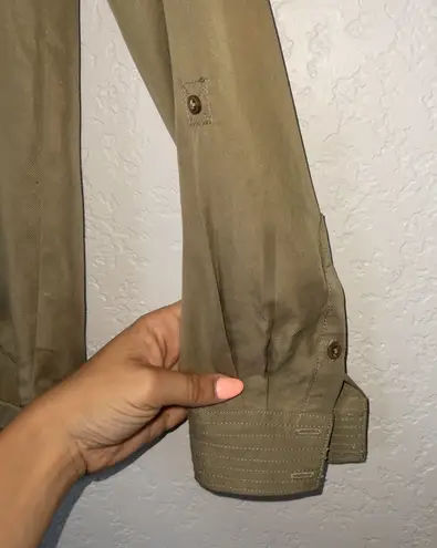 Holding Horses x Anthropologie Green Celina Utility Wrap Blouse Size 2