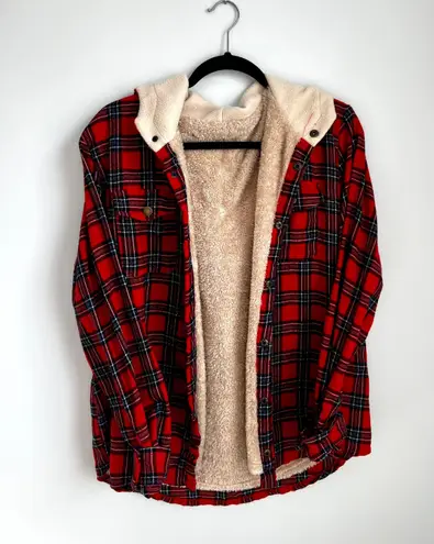 Button Up Sherpa Flannel Multiple Size M