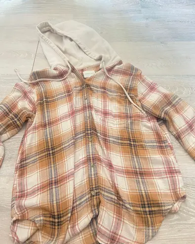 American Eagle Outfitters Flannel Hoodie