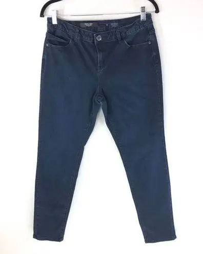 Simply Vera Wang Womens Skinny Jeans Mid Rise Stretch Pockets Dark Wash Denim 8 Blue