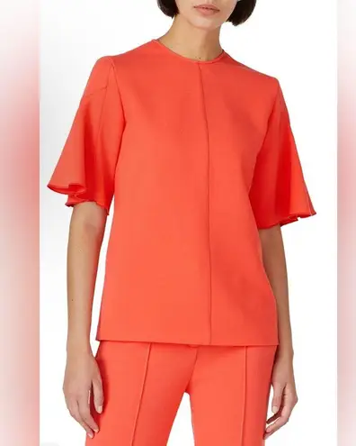Victoria Beckham Victoria Women’s Coral Flounce Hem Sleeve Top Size 6