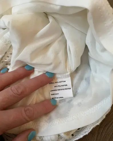 Solitaire white crochet sheath dress half sleeve lined pullover Women’s sx XS/S