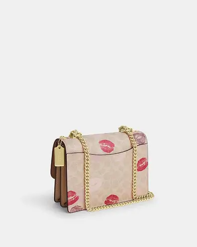 Coach Klare Crossbody Bag Signature Canvas & Leather With Lips Print CZ947