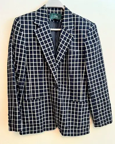 Ralph Lauren Vintage  Matching Blazer Size: 8 & Skirt Size: 6 Set Navy & White