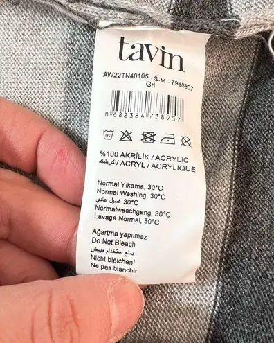 Tavin nwt long sleeve gray striped maxi length sweater dress size small 4