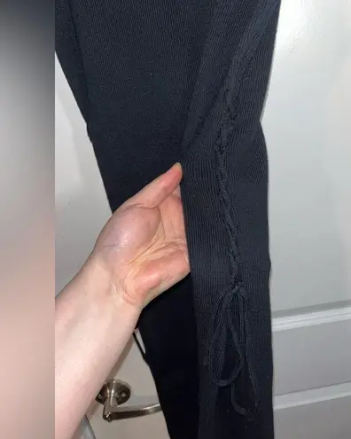 The Future Collective Black Sweater Ribbed Stretch Dress ReeseBlutstein Size XXS