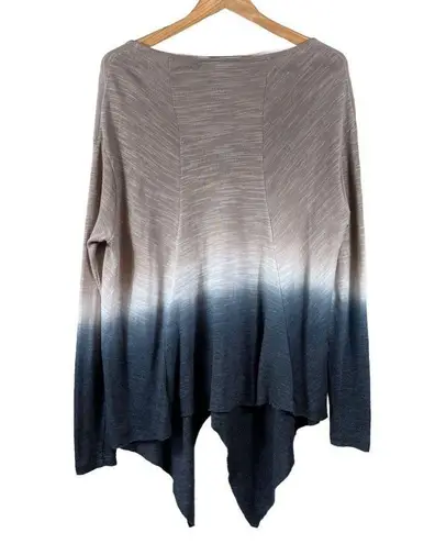 Young Fabulous and Broke  Ombré Asymmetrical  V-neck Sweater