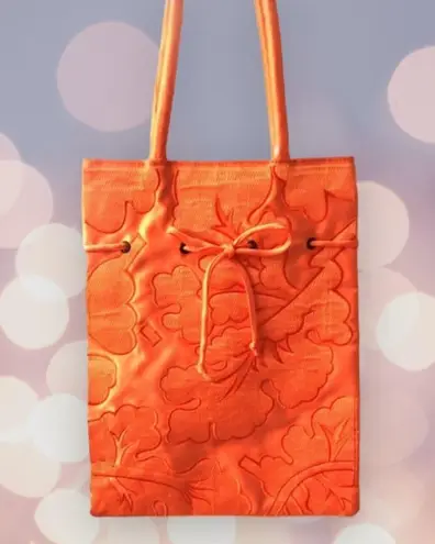 Silk shoulder bag Orange