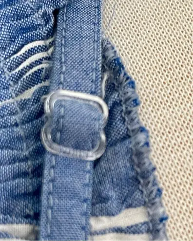 Hint of Blush A Mini Dress Blue white cap sleeves