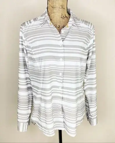 Orvis  Striped Button Front Long Sleeve Shirt S