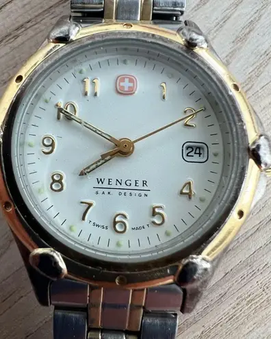 Wenger Ladies Watch S.A.K. Design White Dial Two Tone Bracelet Date Window