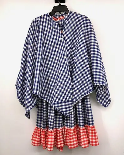 Vintage Handmade Square Dance Outfit Matching Mens Womens Used 3 Piece Red