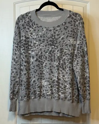 Aerie  2/pc Set Leopard Pullover Crew Neck Sweatshirt/Legging Small Pant XS Top # - Image 1