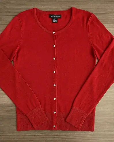 VTG Rampage Pink Pin Up Cardigan Sweater M ASO Gilmore Girls Rory Acrylic Y2K Size M