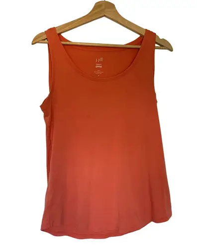 J.Jill perfect pima bright orange tangerine sleeveless tank top women's M FLAW Size M