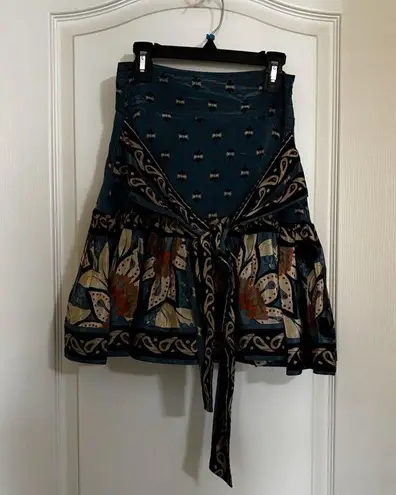 Farm Rio Blue Ainika Chill Mini Skirt Size XXS