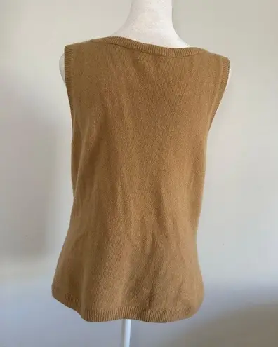Lafayette 148 tan wool/cashmere sweater vest size L Size L