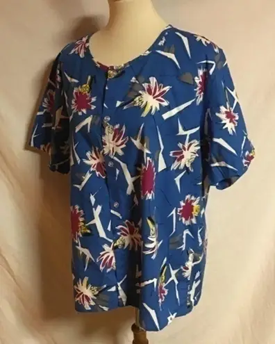 Vintage 80s bright surfer tunic Size L