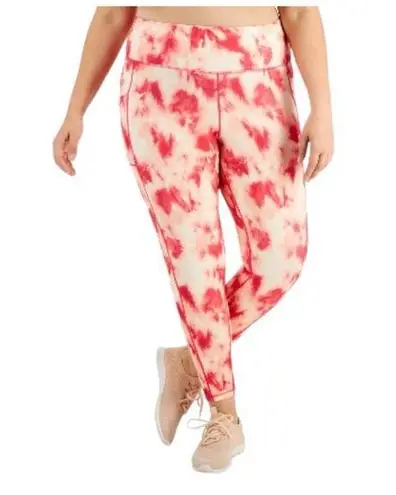 Ideology New  Plus Size Tie-Dye 7/8 Leggings Watermelon 2X