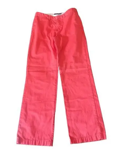 Ralph Lauren  Classic Chino Womens Pants 100% Cotton Straight Leg Coral Size 4