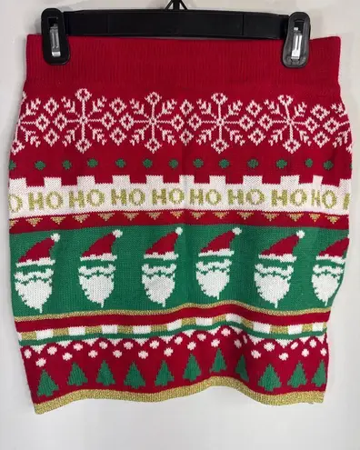 Major Super Christmas Santa Claus Skirt Red Green Women's Small NWOT