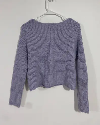 Garage Purple V-neck Sweater