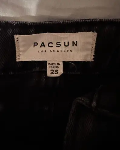 PacSun Black Ripped Denim Skirt