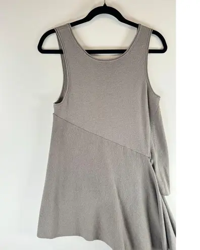 Brochu Walker Womens Top Gray Tank Asymmetric Cashmere Sleeveless Size Small