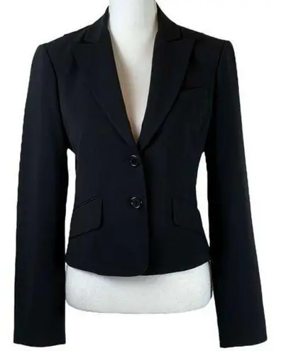 BCBGMAXAZRIA  Fitted Black Short Office Career Academia Jacket Blazer NWOT