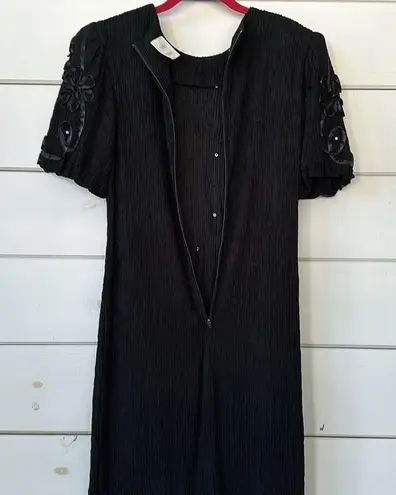 Leslie Fay Vintage 80’s  Petite Black Cocktail Party Dress Size 12