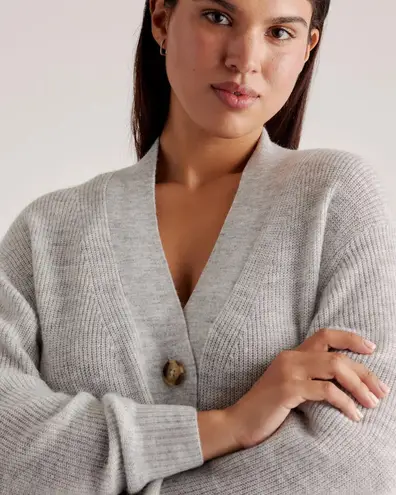 Quince Baby Alpaca-Wool Oversized Cardigan - Size L Like New