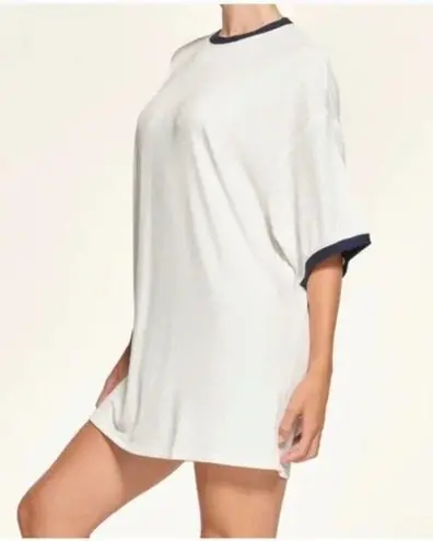 SKIMS NWT Soft Lounge Ribbed Short Sleeve T Shirt Dress in Marble Multi Size S