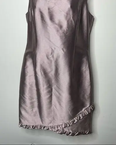 Rickie Freeman for Teri Jon Vintage metallic lavender silk blend dress sz 8