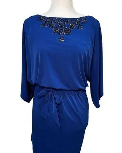 Trina Turk Beaded Cold Shoulder Tunic Dress - 8