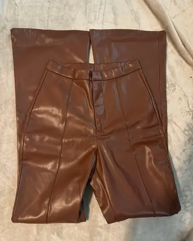 SheIn Brown Leather Pants