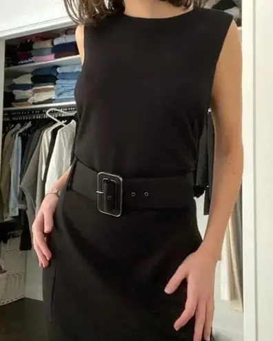 Calvin Klein Belted Midi Dress Black Size 12