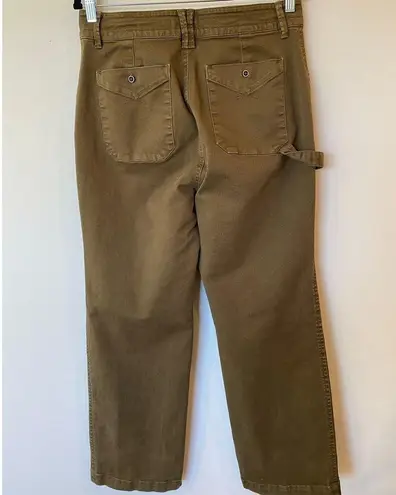 Unpublished Parker Super High Waist Straight Leg Pants Green Women's Size 31