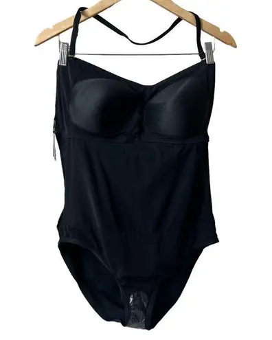 Swimsuits For All Fringe Bandeau One Piece Black Size 16