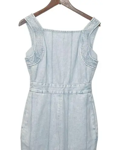 Adam Lippes  Denim Jumpsuit Sleeveless Light Blue Acid Wash Womens Size 2