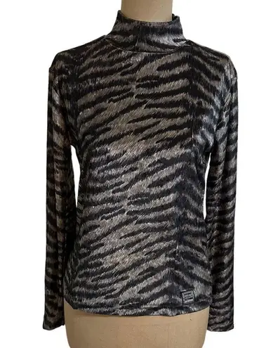 Versace Gianni  Gray & Black Animal Print Turtleneck size Small