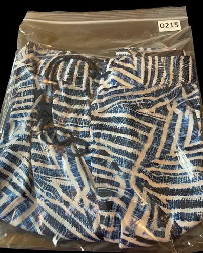 Rafaella Blue White Wide Leg Elastic Waist Lightweight 22W Dress Pants NWT