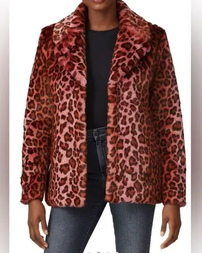 Unreal Fur Faux Dark Pink Urban Tiger Teddy Coat Jacket Mob Wife Aesthetic Furry