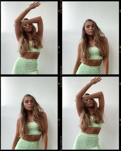 Tiger Mist Green Floral Pants